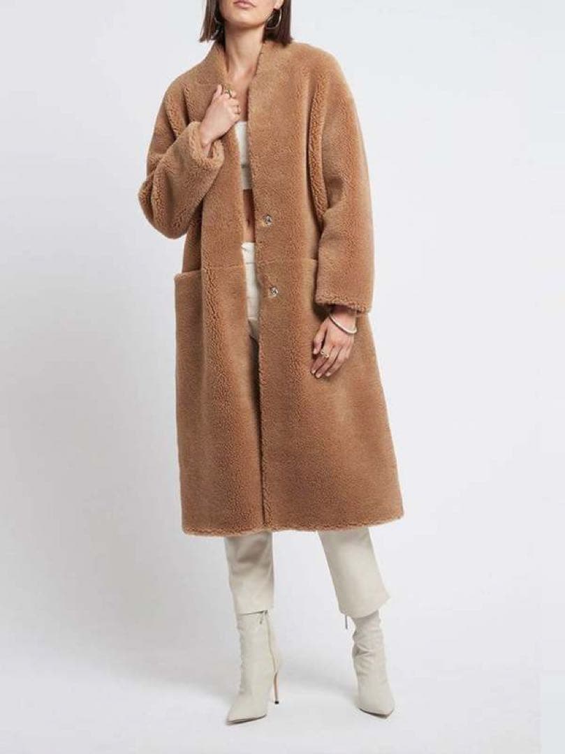 ~*!様 H BRAND ボアコート ブラウン ロング ロンハーマン