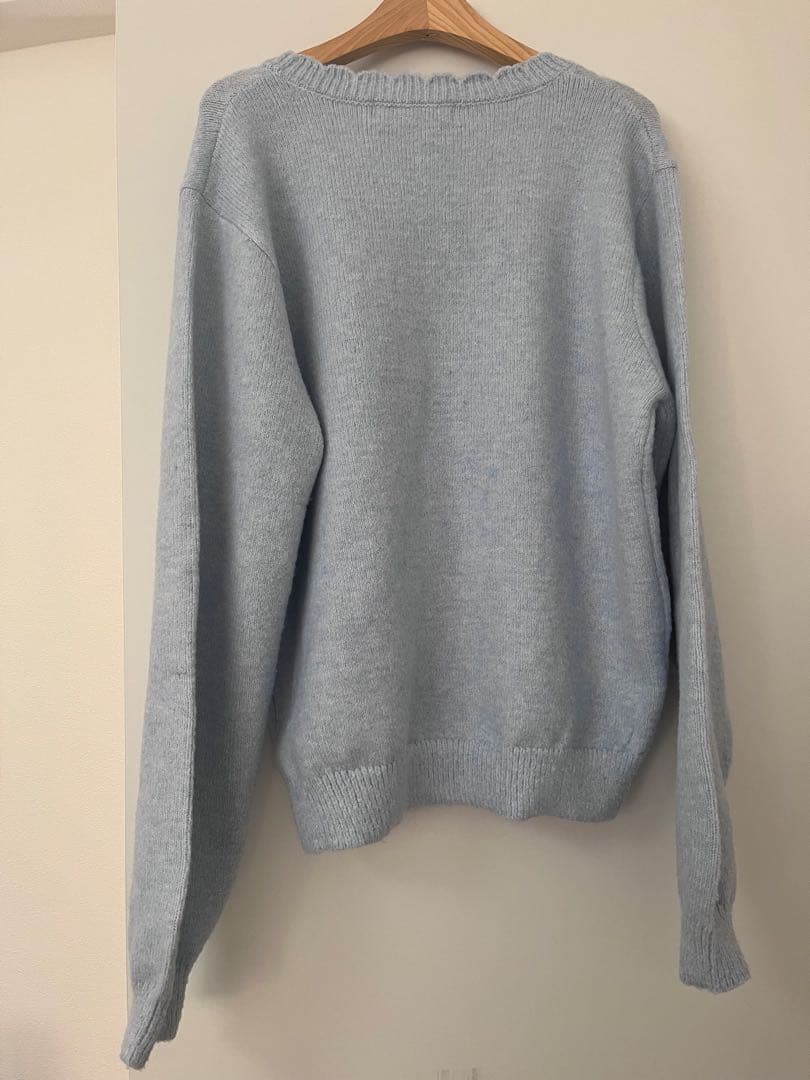 GIUNON ルーズスカラップVネックニット