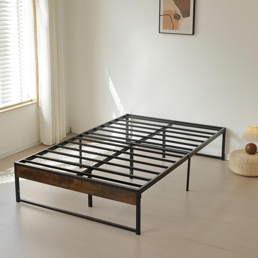 【限定価格】超人気！ベッドフレーム パイプベッド【ダブル D】　BLACK