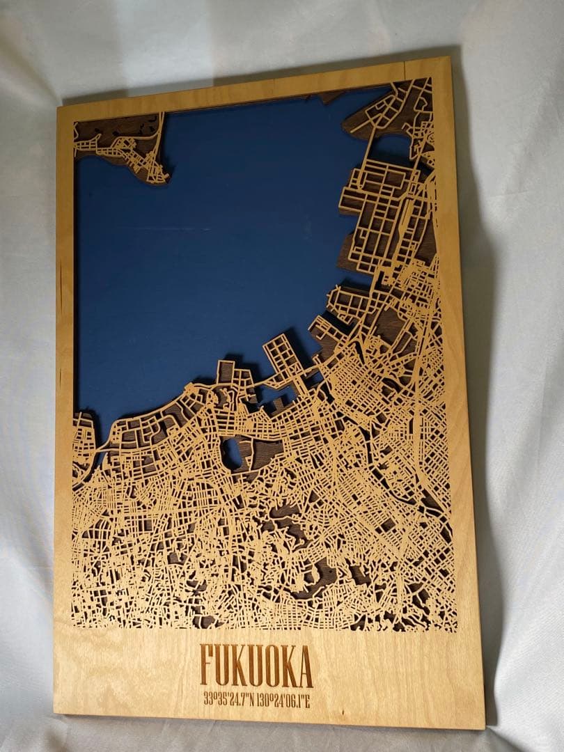 2369❣️ FUKUOKA 3D Wood City Map