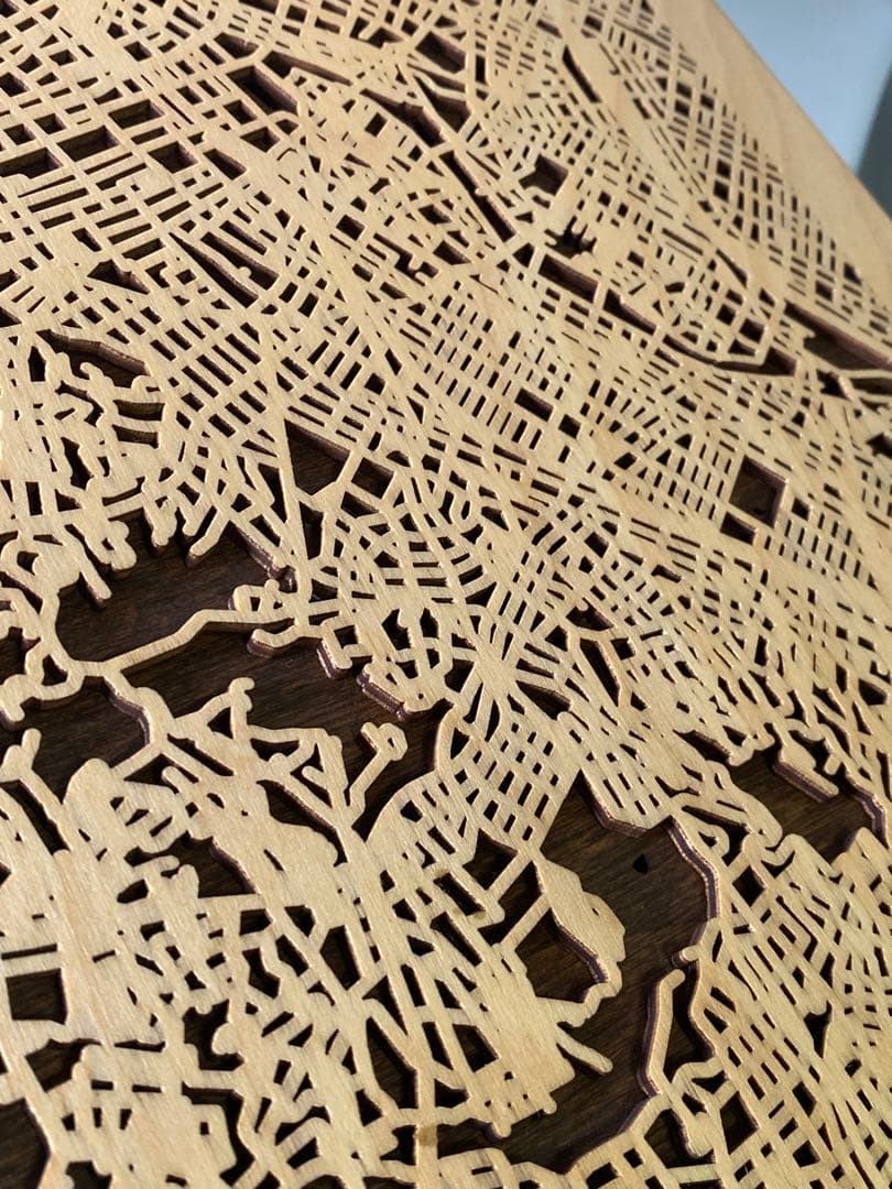 2369❣️ FUKUOKA 3D Wood City Map