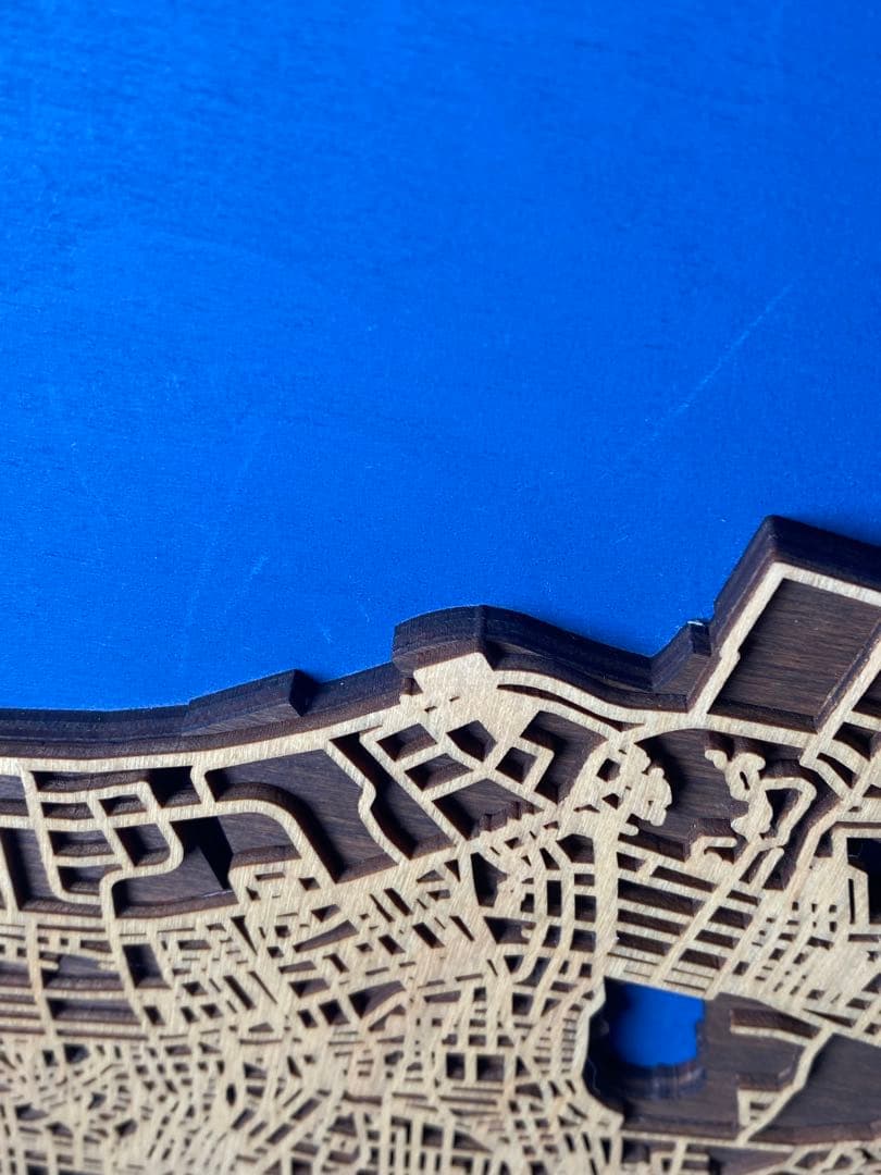 2369❣️ FUKUOKA 3D Wood City Map