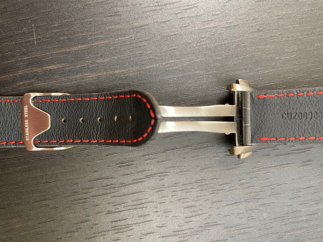 オメガ 純正グレーアリゲーターレザーストラップ＋フォールデイングクラスプのセット