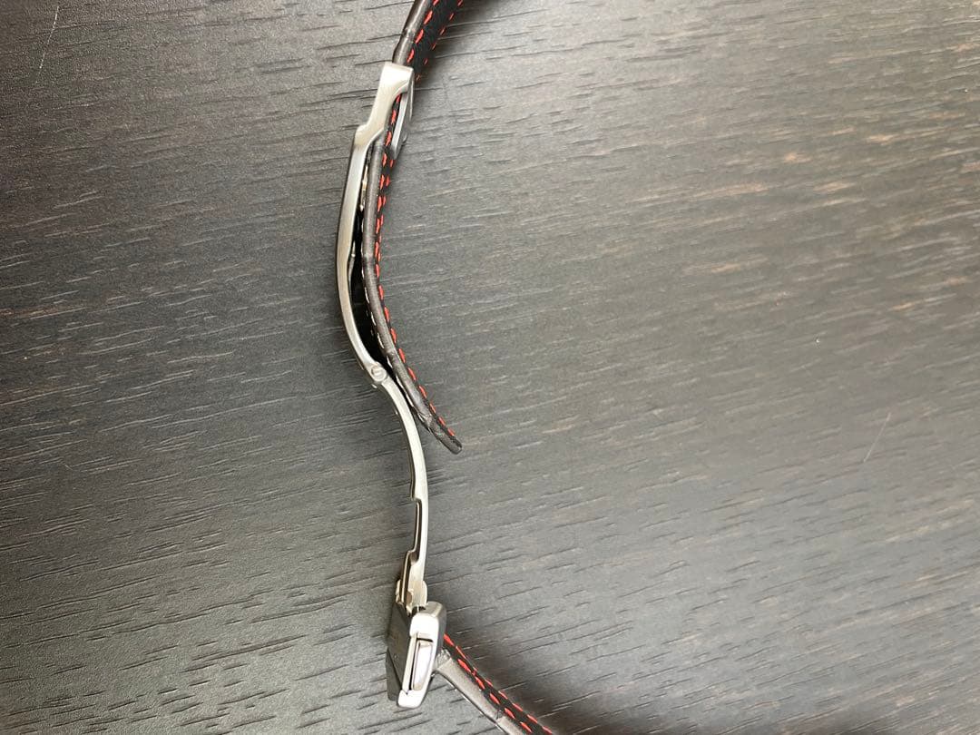 オメガ 純正グレーアリゲーターレザーストラップ＋フォールデイングクラスプのセット