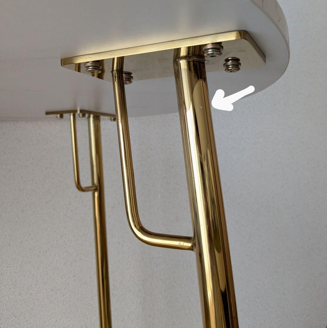 Francfranc ベルダイニングテーブルラウンド80マーブル×ゴールド