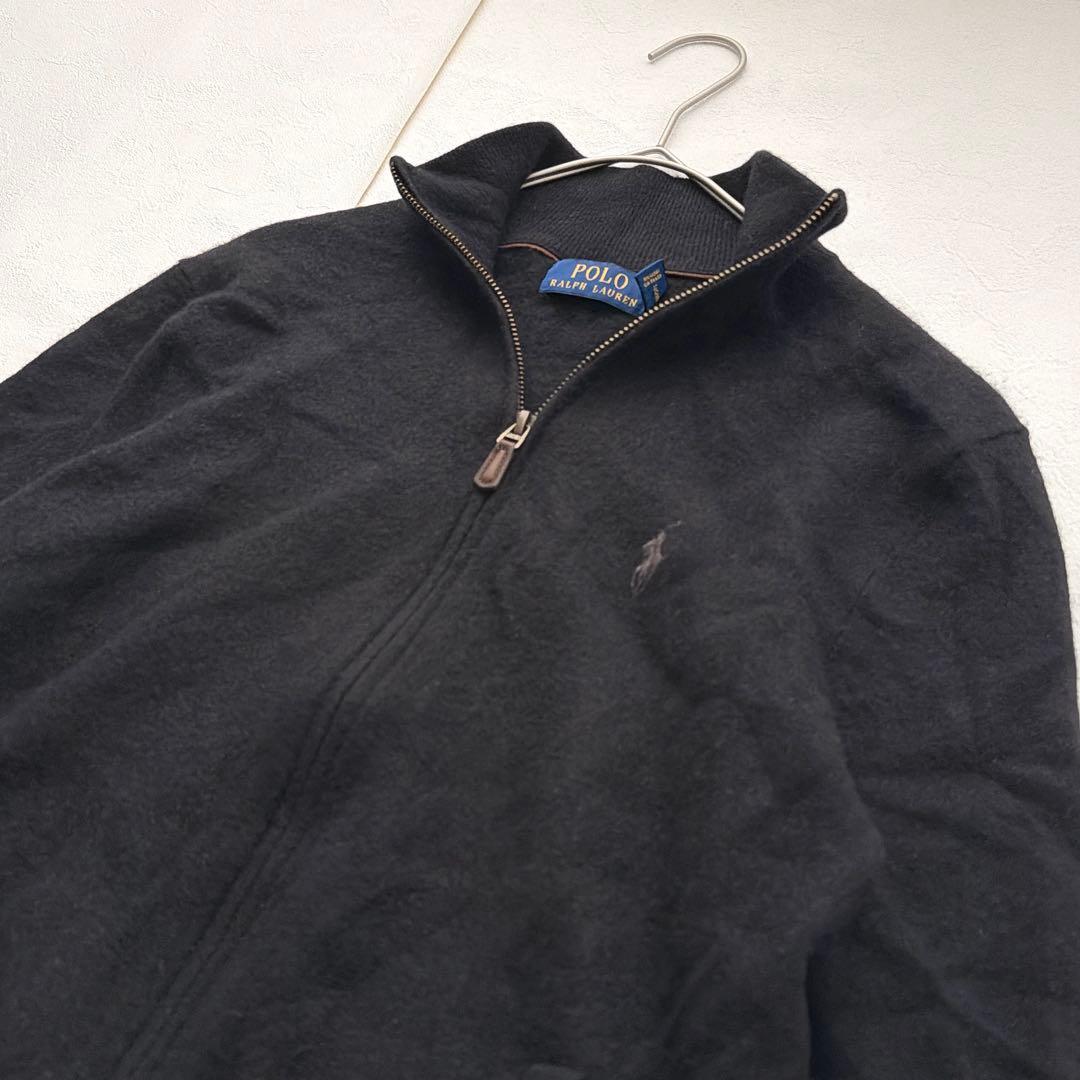 POLO RALPH LAUREN ウール フルジップ メンズS 黒