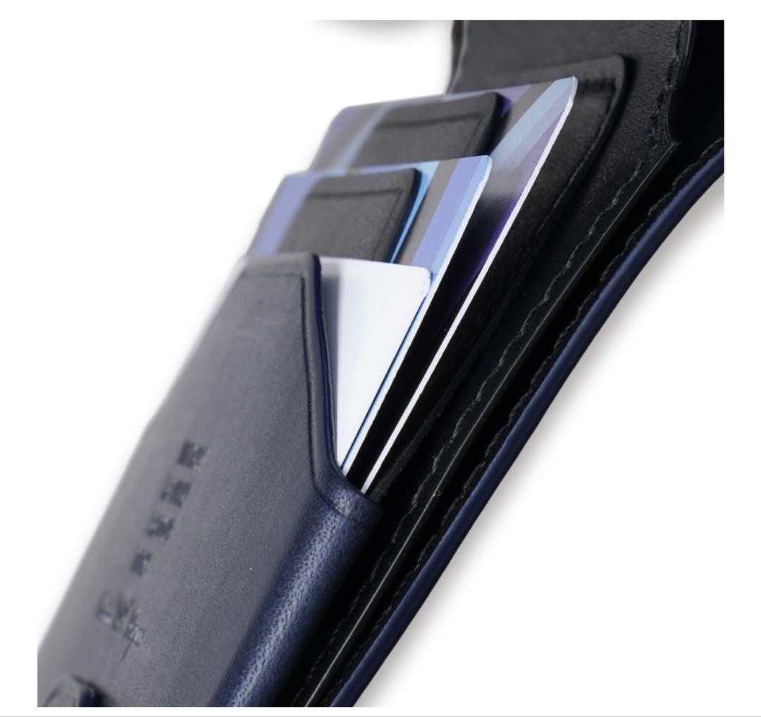 ヴィンテージリバイバルプロダクションズ　小さい縦使い財布　ネイビー