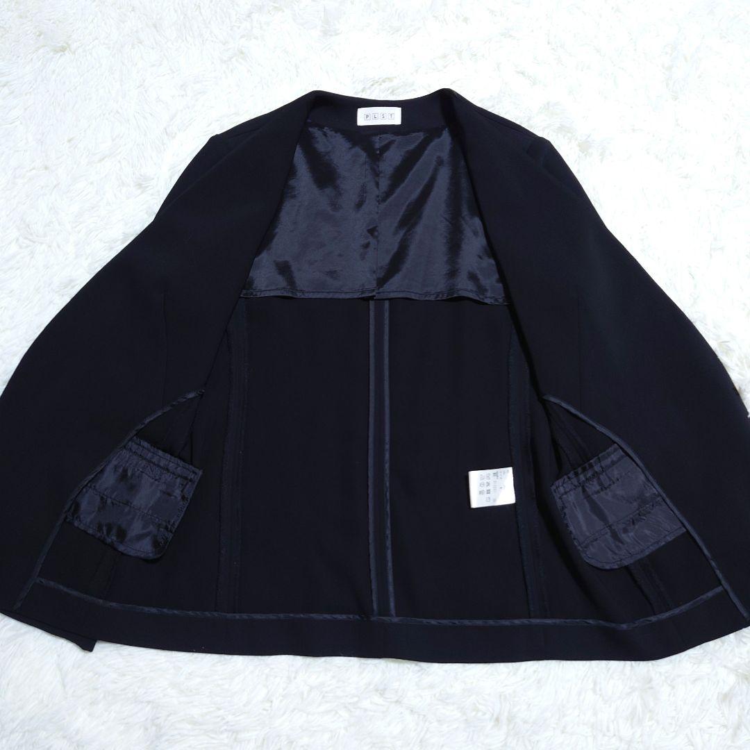 ✩美品✩ PLST プラステ　ノーカラー　セットアップ 洗える 上M下S