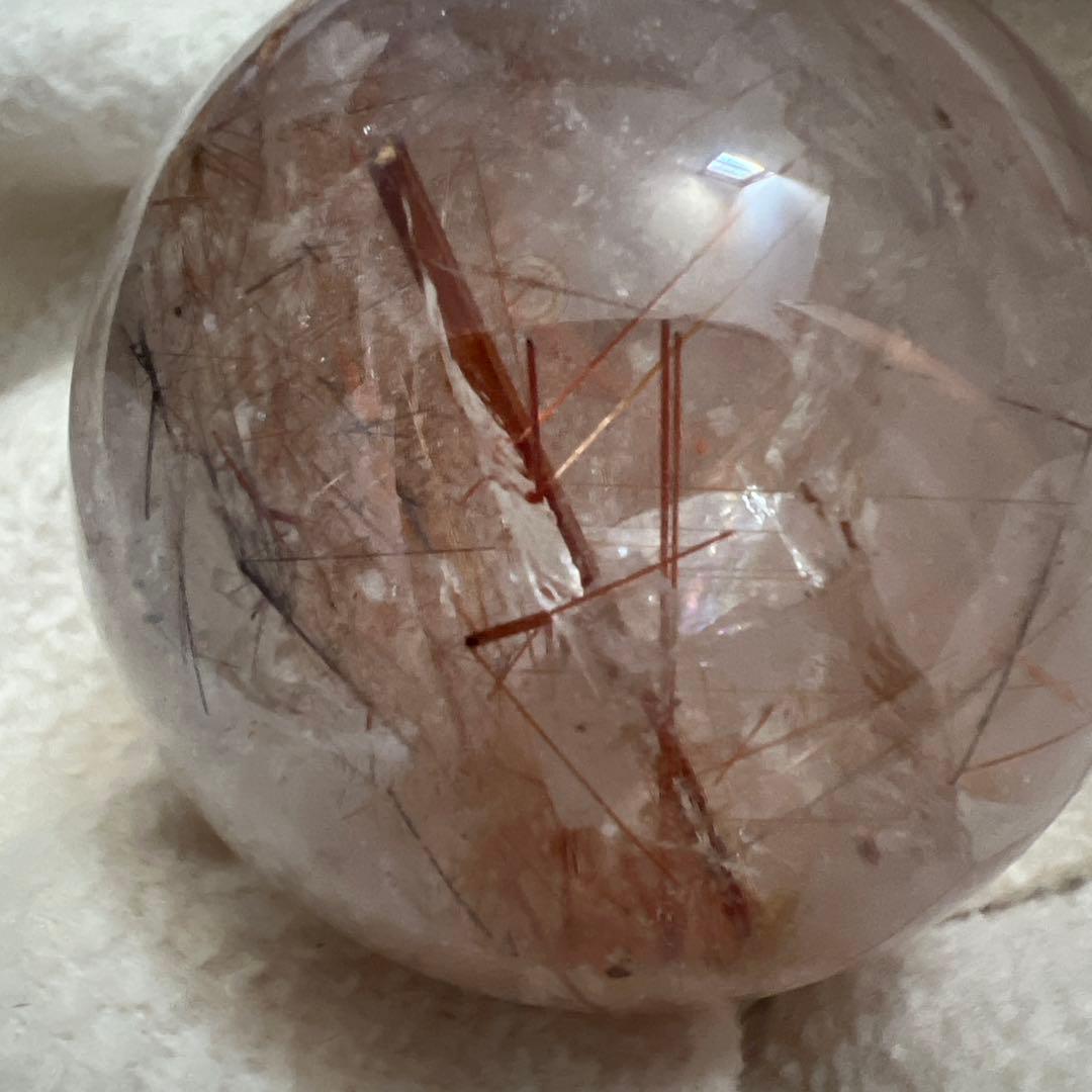 レッドルチルクォーツ　スフィア
