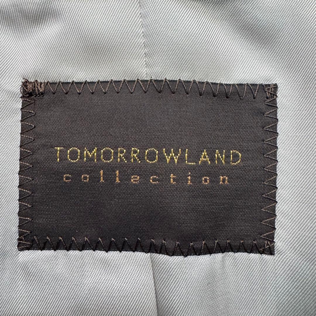 美品　トゥモローランド　チェスターコート　カシミヤ混　ブルー　レディース　S