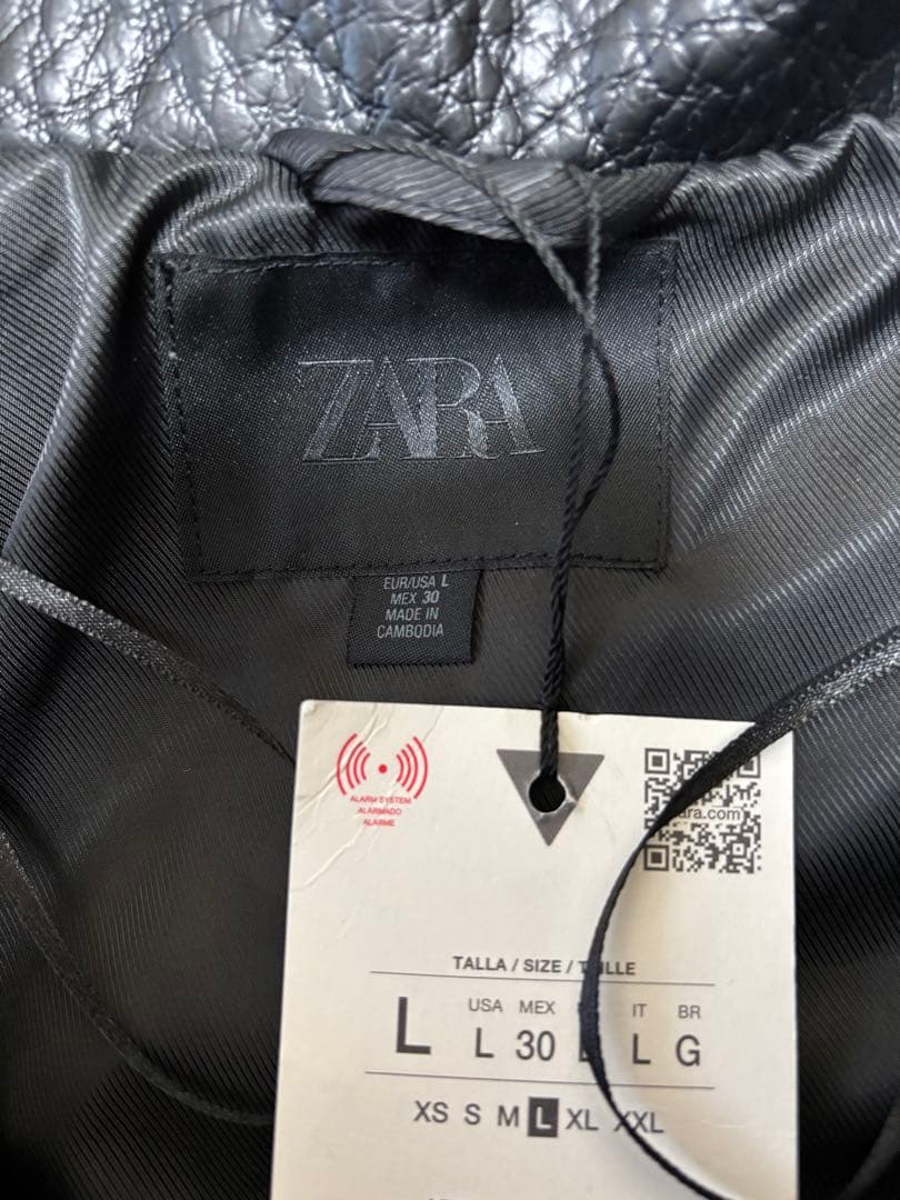 完売品⭐︎ZARA フェイクレザージャケット L ブラック 今期新作