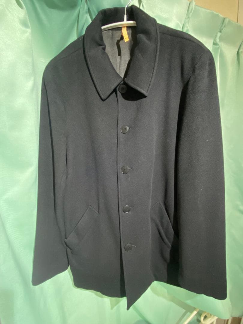 クリーニング済★フランス製⭐︎アニエスベー ウールコート ブラック　2 希少