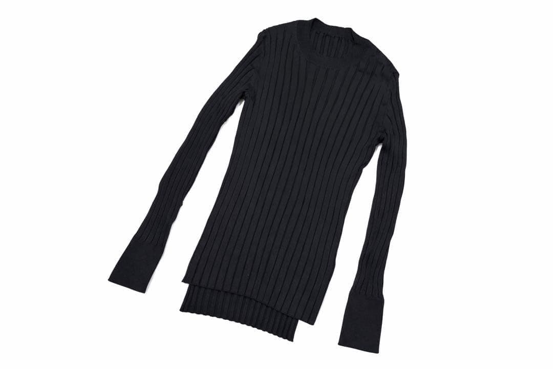 【極美品】MUSE Deuxieme Classe シルク混リブニット ブラック