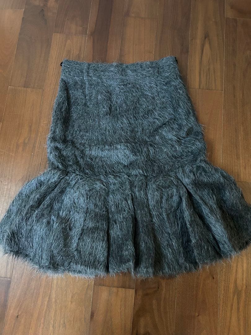プラダPRADA グレー　アルパカスカート