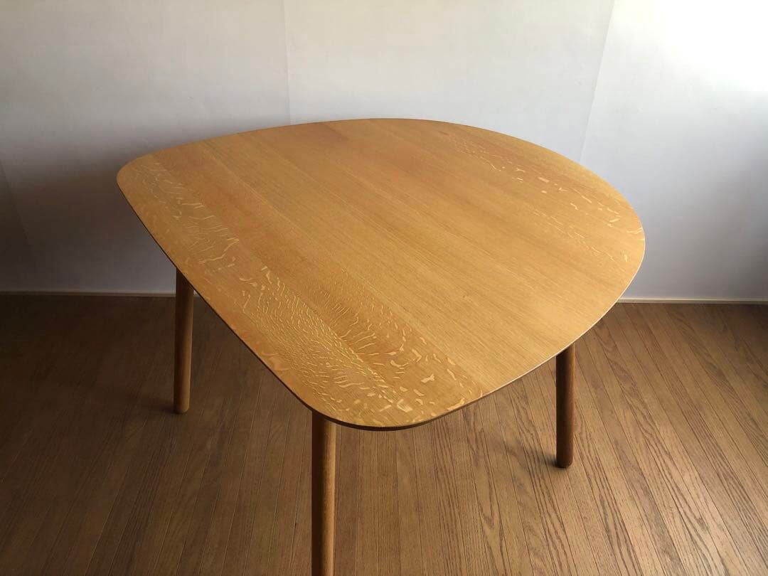 飛騨産業 cobrina コブリナ ダイニングテーブル オーク無垢材 半円 節有