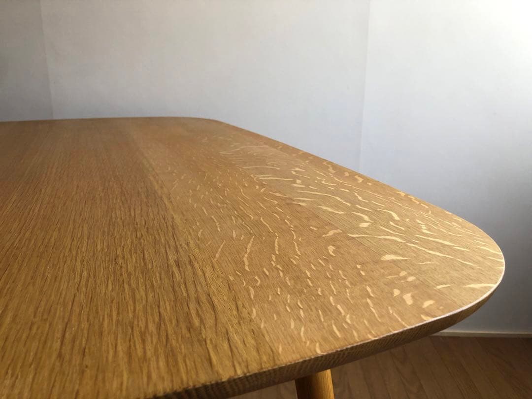 飛騨産業 cobrina コブリナ ダイニングテーブル オーク無垢材 半円 節有