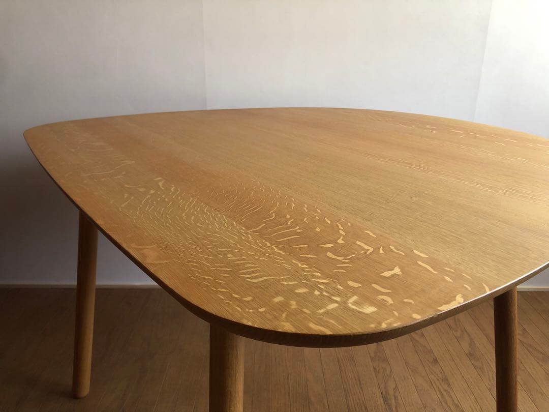 飛騨産業 cobrina コブリナ ダイニングテーブル オーク無垢材 半円 節有