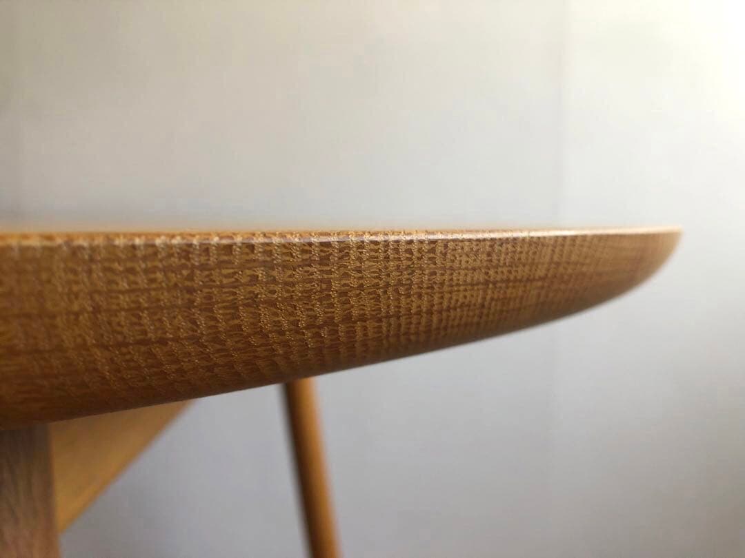 飛騨産業 cobrina コブリナ ダイニングテーブル オーク無垢材 半円 節有