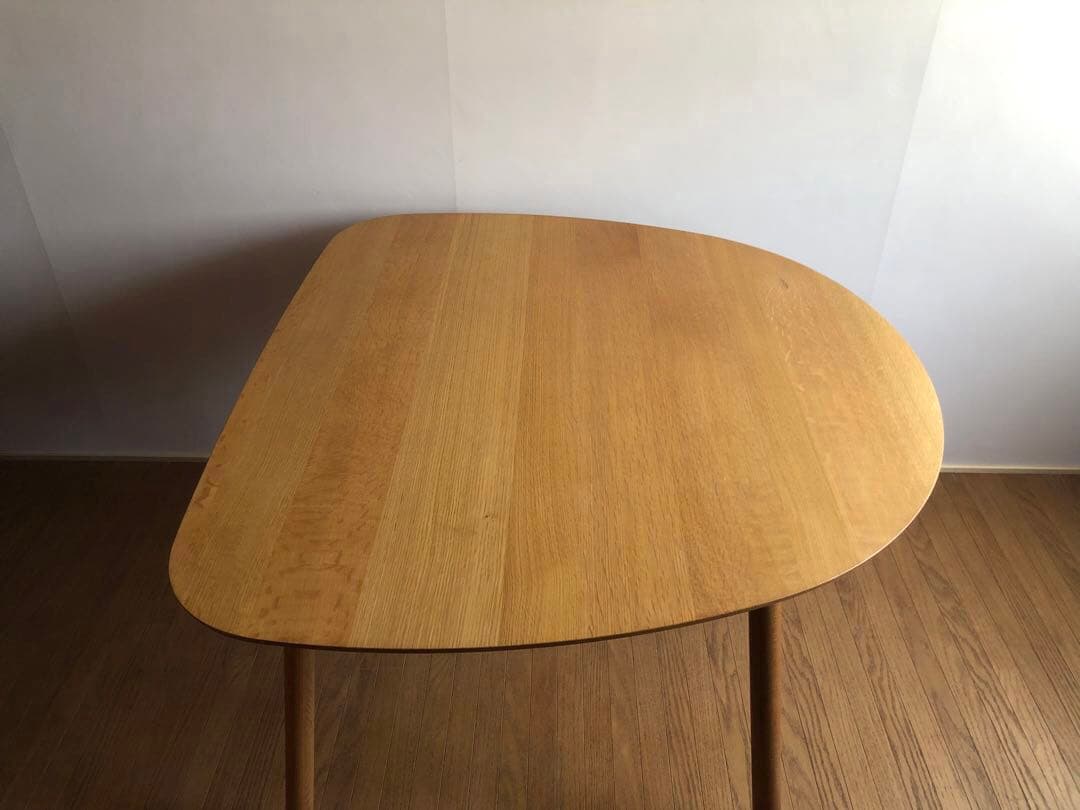 飛騨産業 cobrina コブリナ ダイニングテーブル オーク無垢材 半円 節有