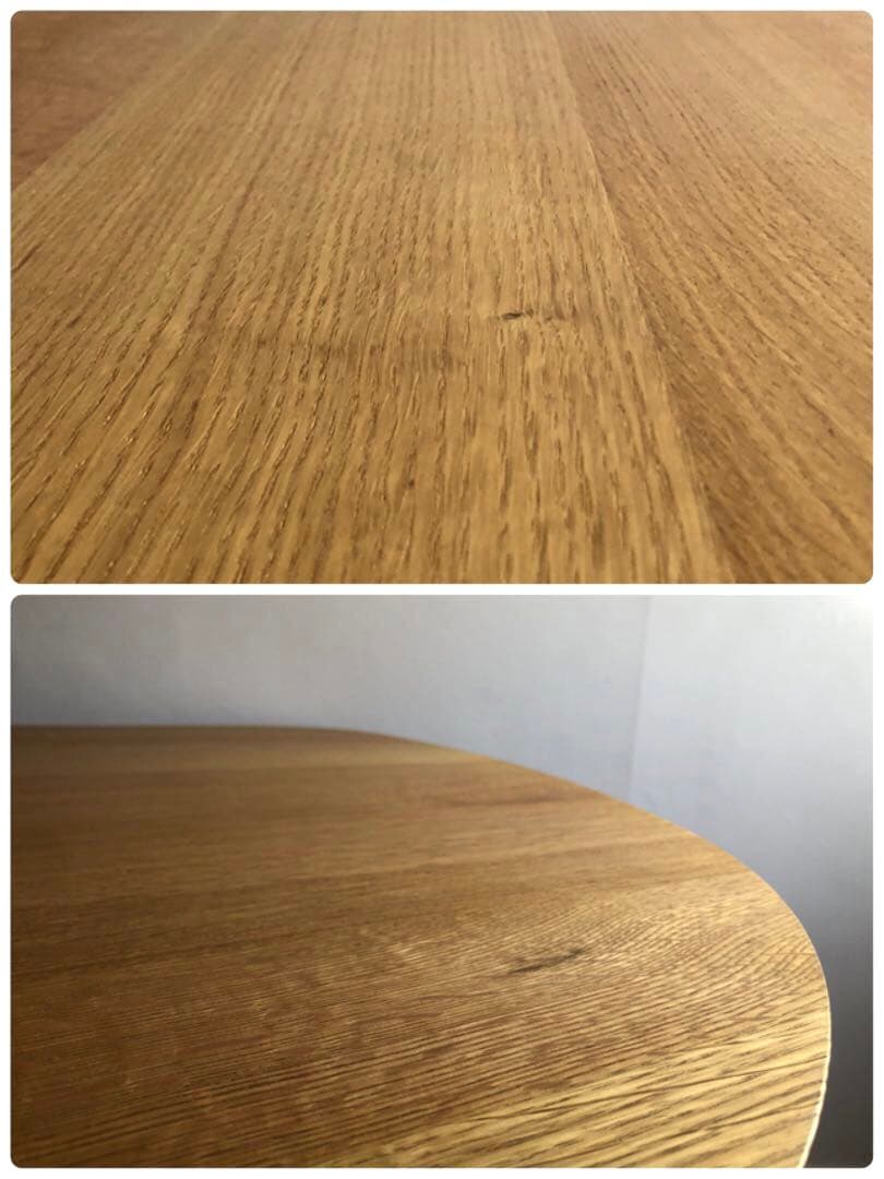 飛騨産業 cobrina コブリナ ダイニングテーブル オーク無垢材 半円 節有