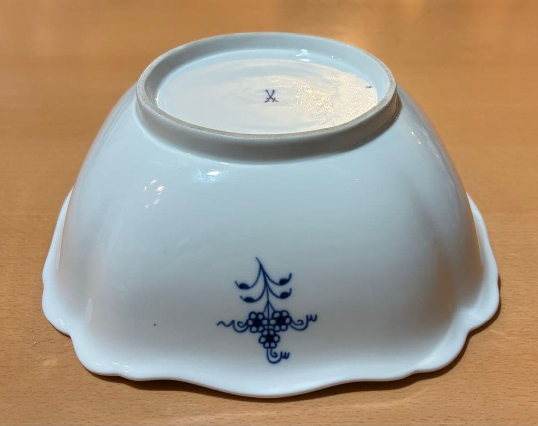 マイセン　ブルーオニオン　27センチ　特大スクエアボウル