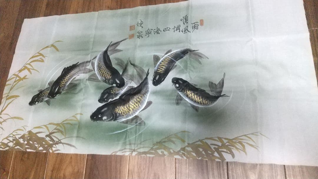 手描き 絵１２４センチ✕６４センチ