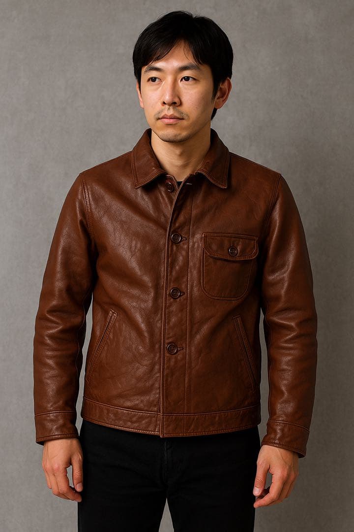 vintege J.S. steadカウハイドレザージャケット40siz