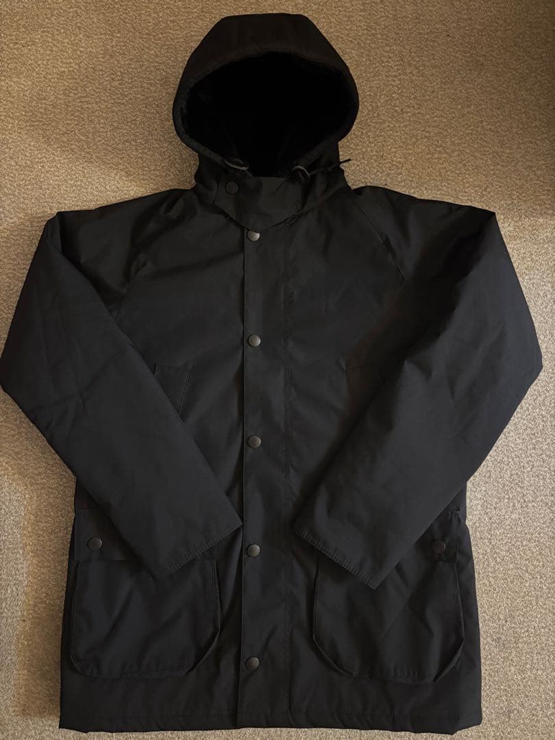 バブアー ブラック フーテッドビデイル ファーライナー ジャケット 40