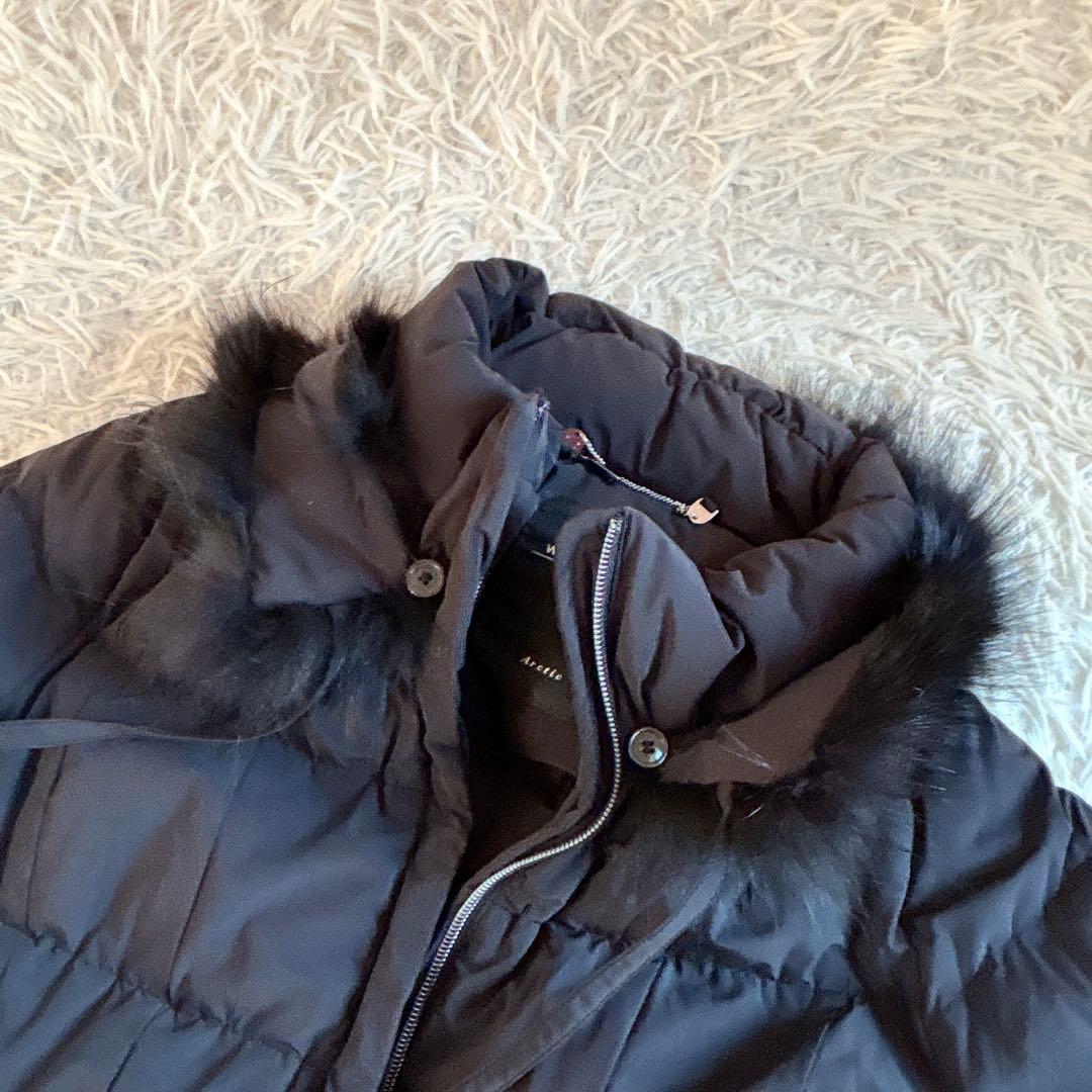 マックスマーラ ウィークエンド ファー ダウンコート 希少 サイズ50 黒