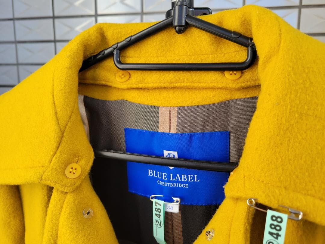BLUE LABEL CRESTBRIDGE ウールコートイエロー38