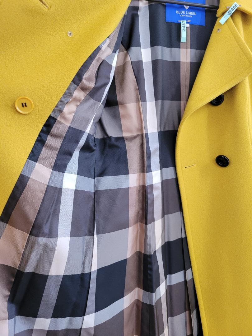 BLUE LABEL CRESTBRIDGE ウールコートイエロー38