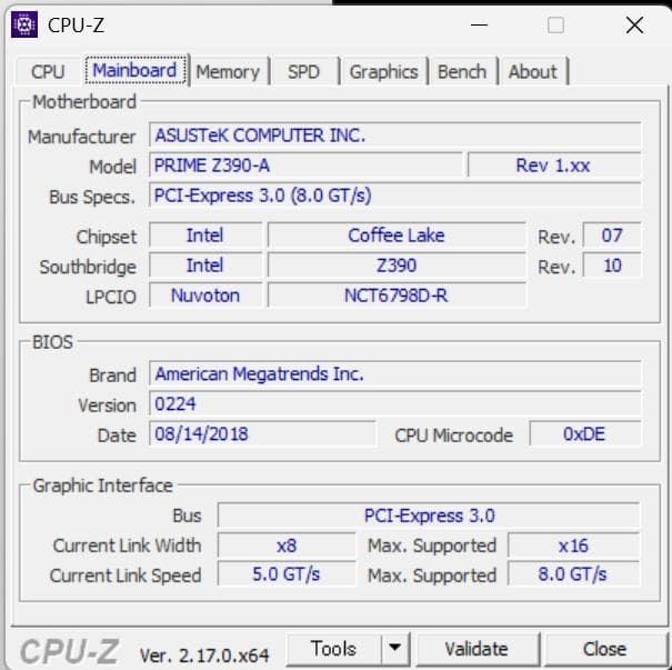 Core i7 8700 + ASUS PRIME Z390-A セット