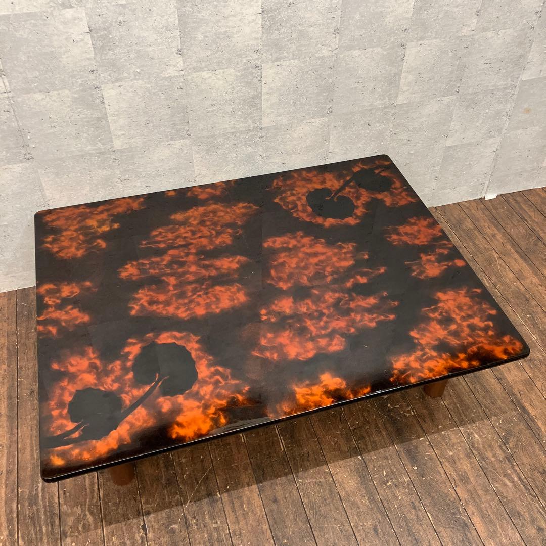 昭和レトロ 津軽塗 漆塗り 長方形 座卓 センターテーブル ローテブル 古民家