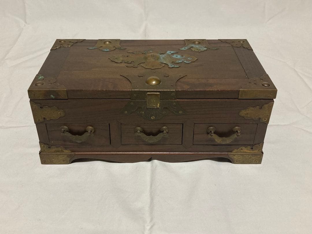 李朝？ 小物入れ レトロ 小箪笥　アンティーク 古道具 ジュエリーボックス