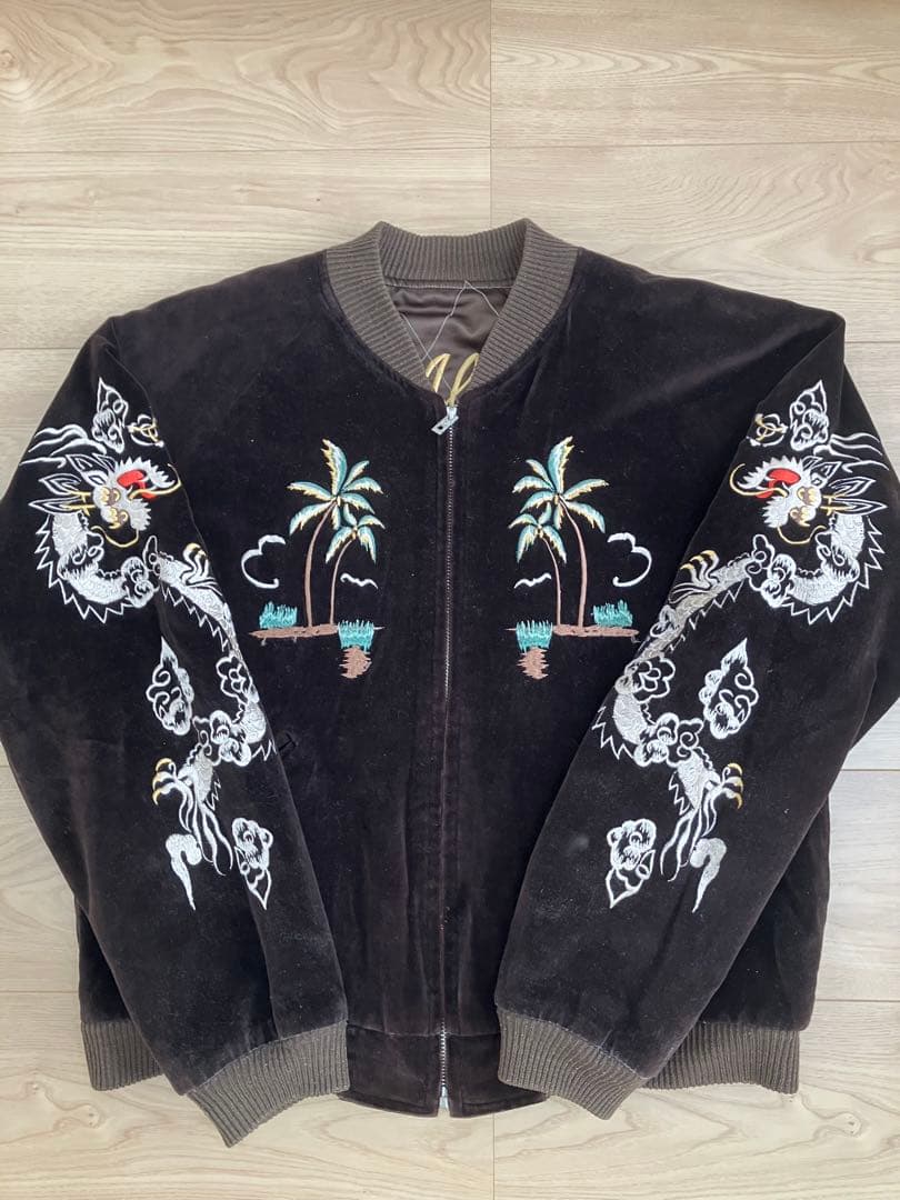 90's 別珍 テーラー東洋 M品番 スカジャン ハワイ アロハ フラガール