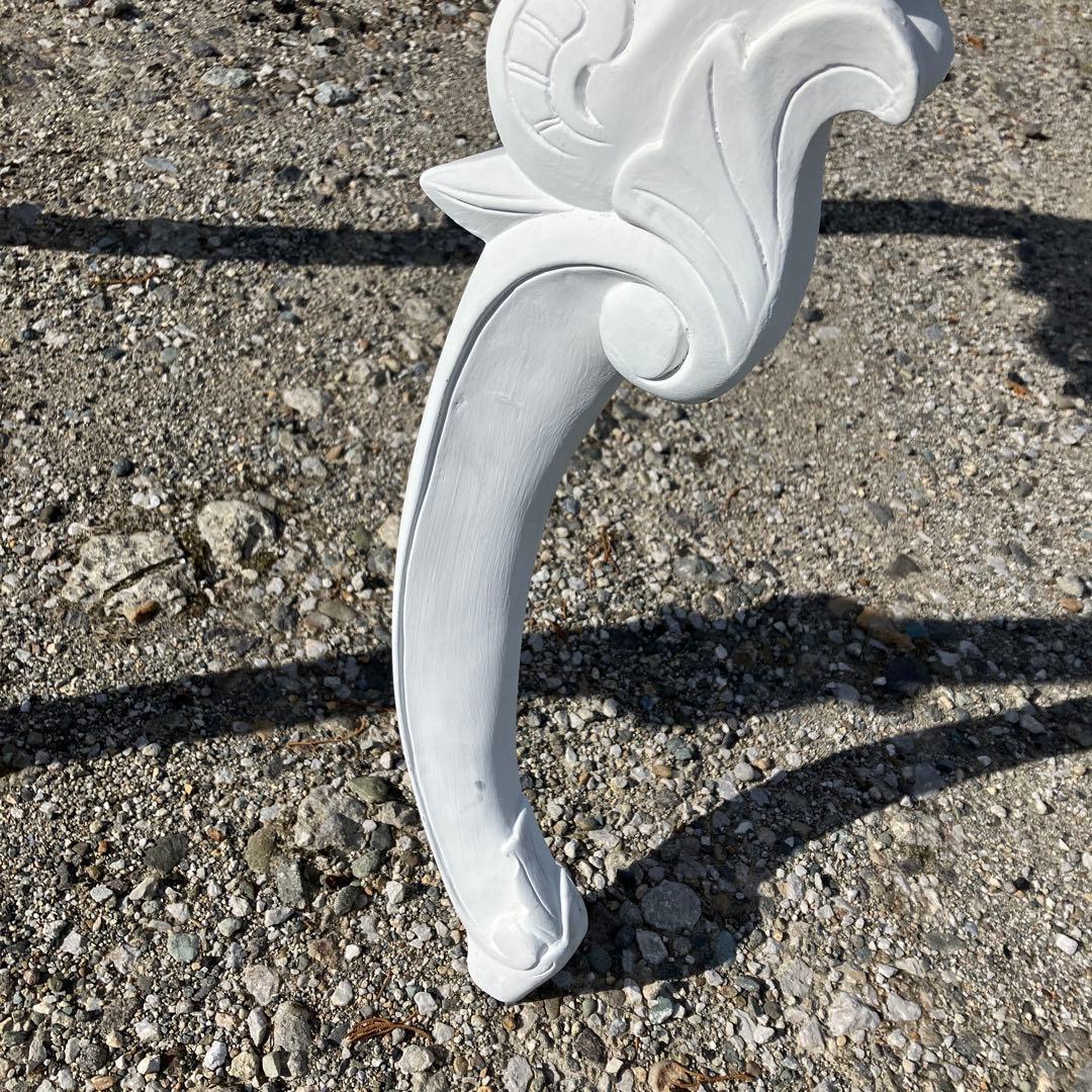 白 サイドテーブル 猫脚 玄関テーブル アンティーク 店舗什器 装飾台 飾り台