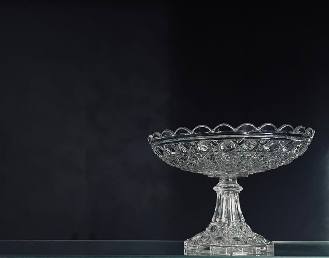 Baccarat　オールドバカラ/※美品　ディアマン 大型フルーツコンポート