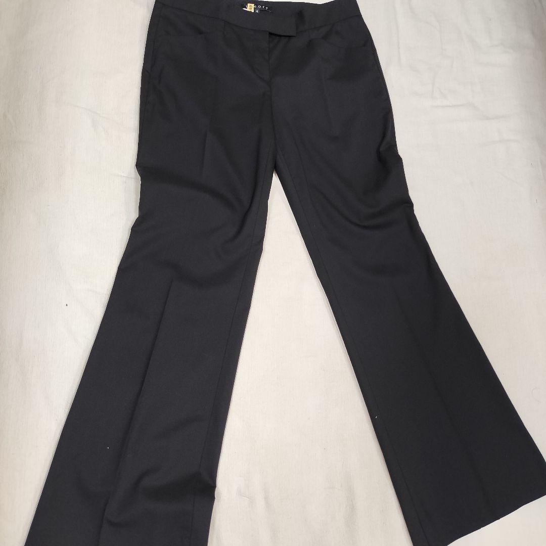 セオリー ノーカラージャケット フレアパンツ セットアップ　LANAI 黒