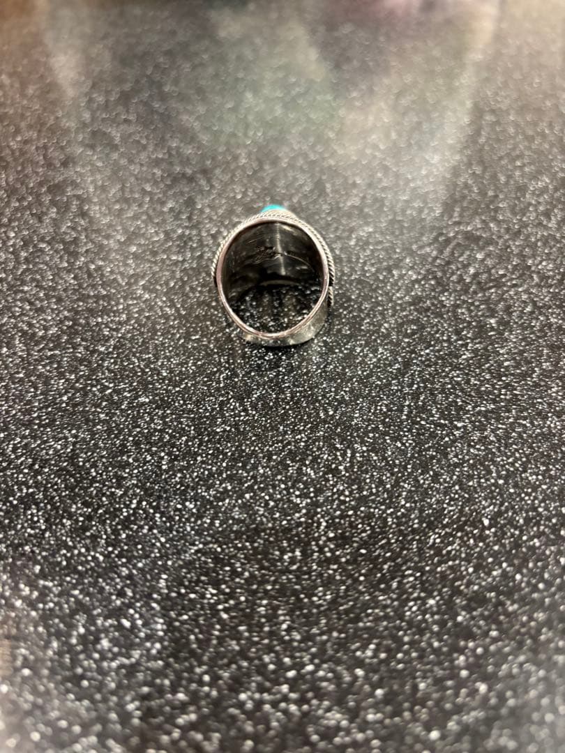 最終値下げ　Navajo ナバホ族　デルバートゴードン　ターコイズリング 25号