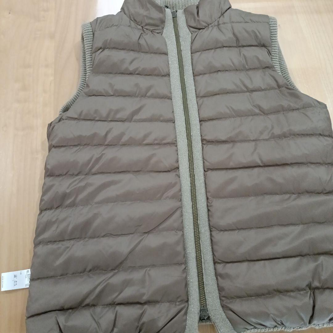 新品　ダーマコレクション　ダウンベスト　カシミヤ混　ニット　L