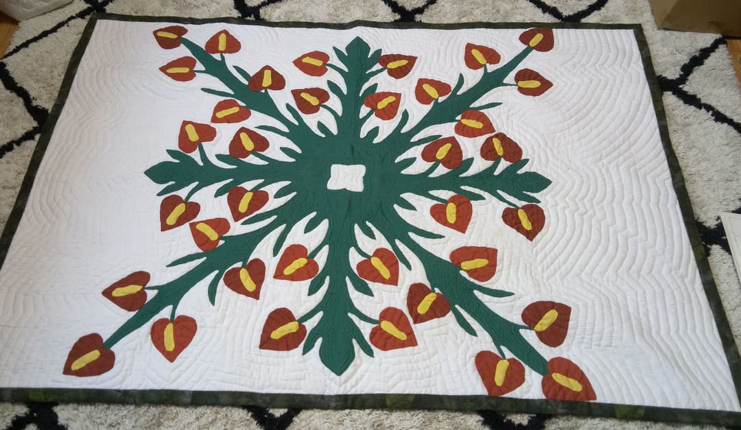 ハワイアンパッチワークタペストリー