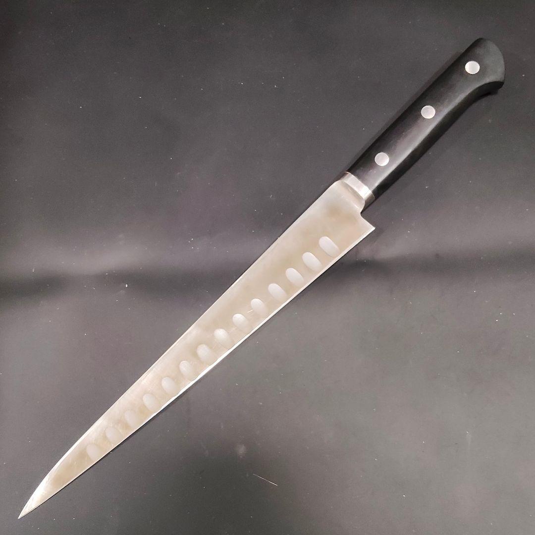 正広作 筋引き MV鋼 本焼 サーモン 270mm 牛刀 両刃 研ぎ済み