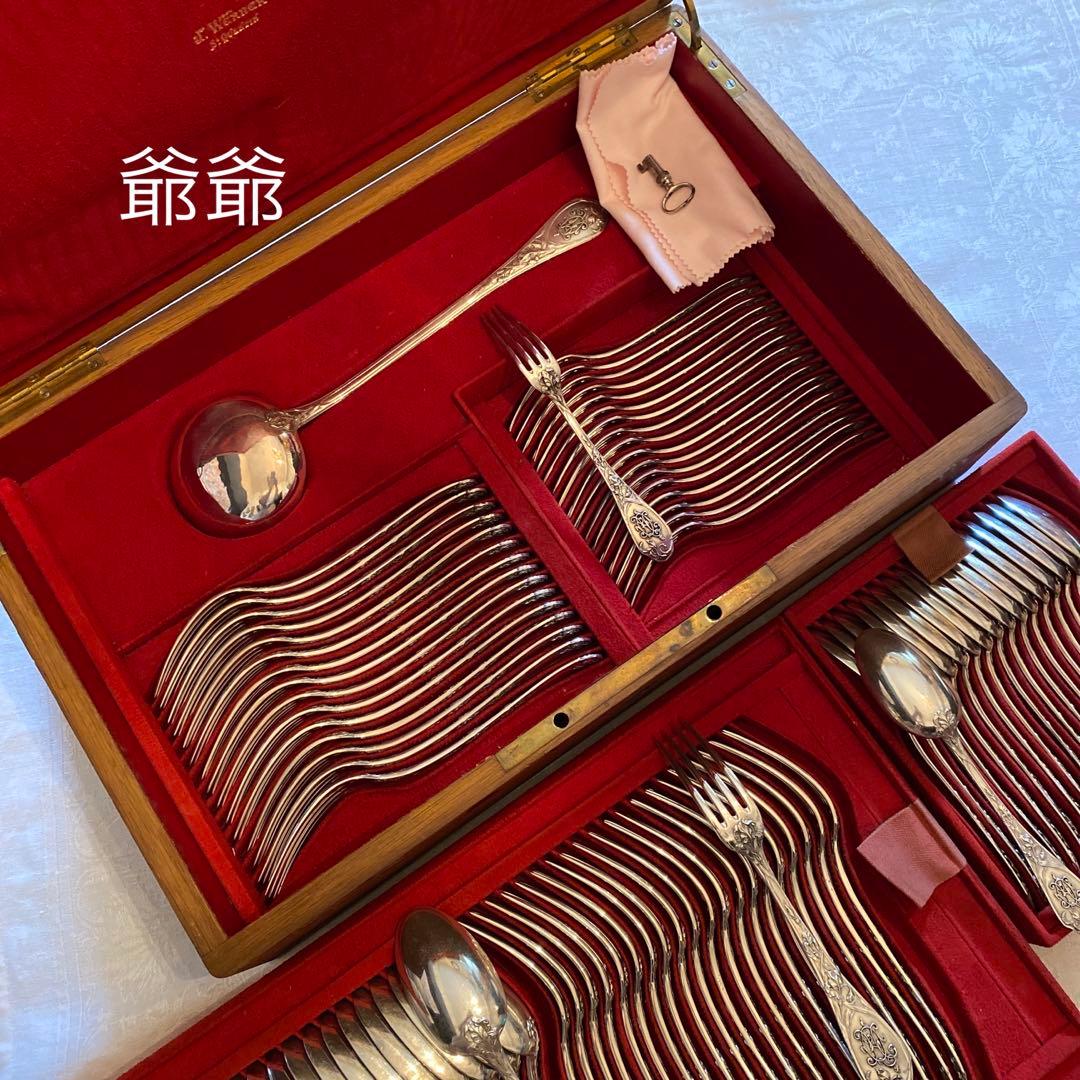 ☆御追加／ピュイフォルカ アイリス／純銀 ディナーフォーク＆スプーン 各１本