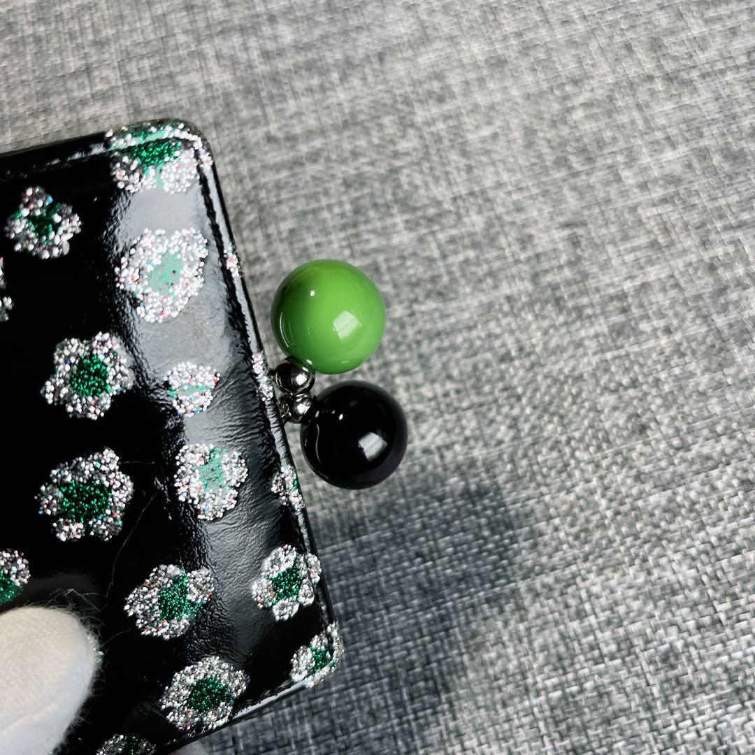 TSUMORI CHISATO ツモリチサト 財布 エナメル 黒 がま口