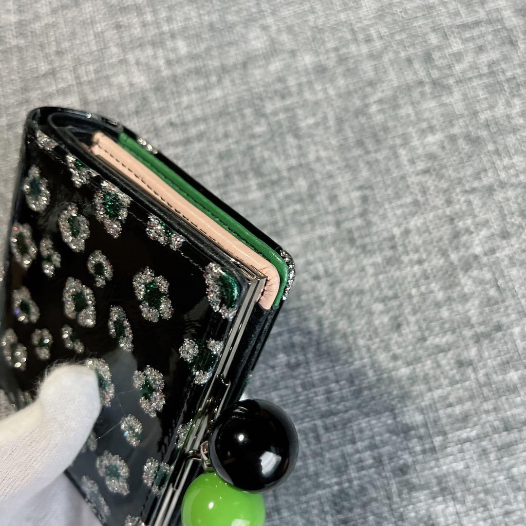 TSUMORI CHISATO ツモリチサト 財布 エナメル 黒 がま口