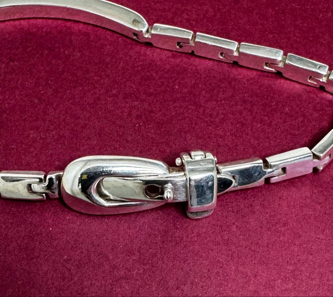 グッチ GUCCI ベルト IDプレート ブレスレット SV925 ヴィンテージ