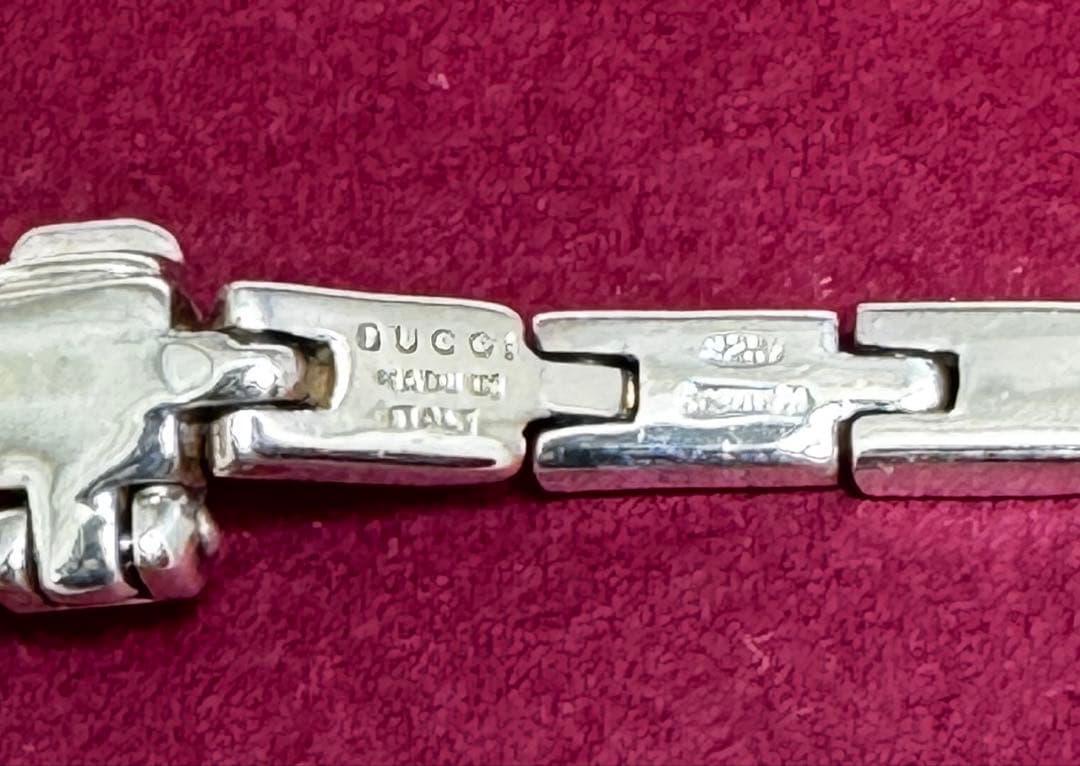 グッチ GUCCI ベルト IDプレート ブレスレット SV925 ヴィンテージ