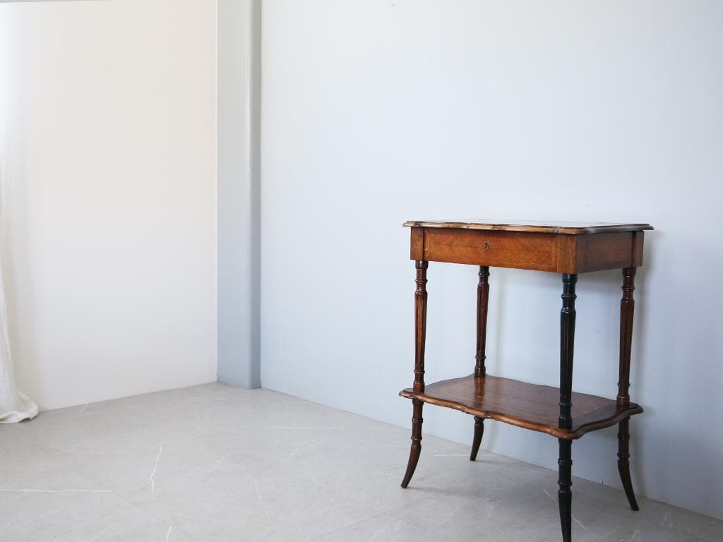 フランスアンティーク◇木製ソーイングテーブル/裁縫箱/机/化粧台(90-145)