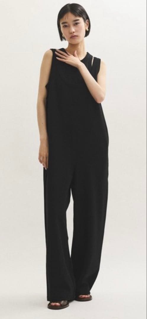 アダムエロペ Wフェイスジャージーセットロンパース ブラック