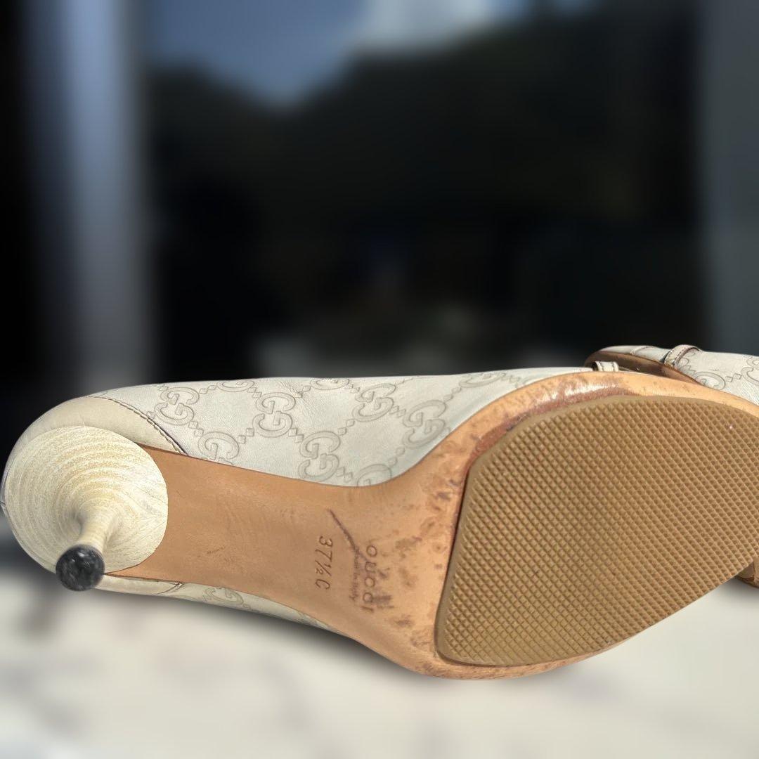 GUCCI シマレザー　ＧＧロゴ　パンプス　シューズ　ヒール　グッチ　スニーカー